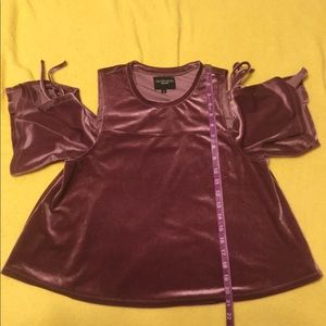 Walter Baker Light Plum Colored Velvet Top